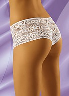 Romantic hipster panties, openwork lace, flowers